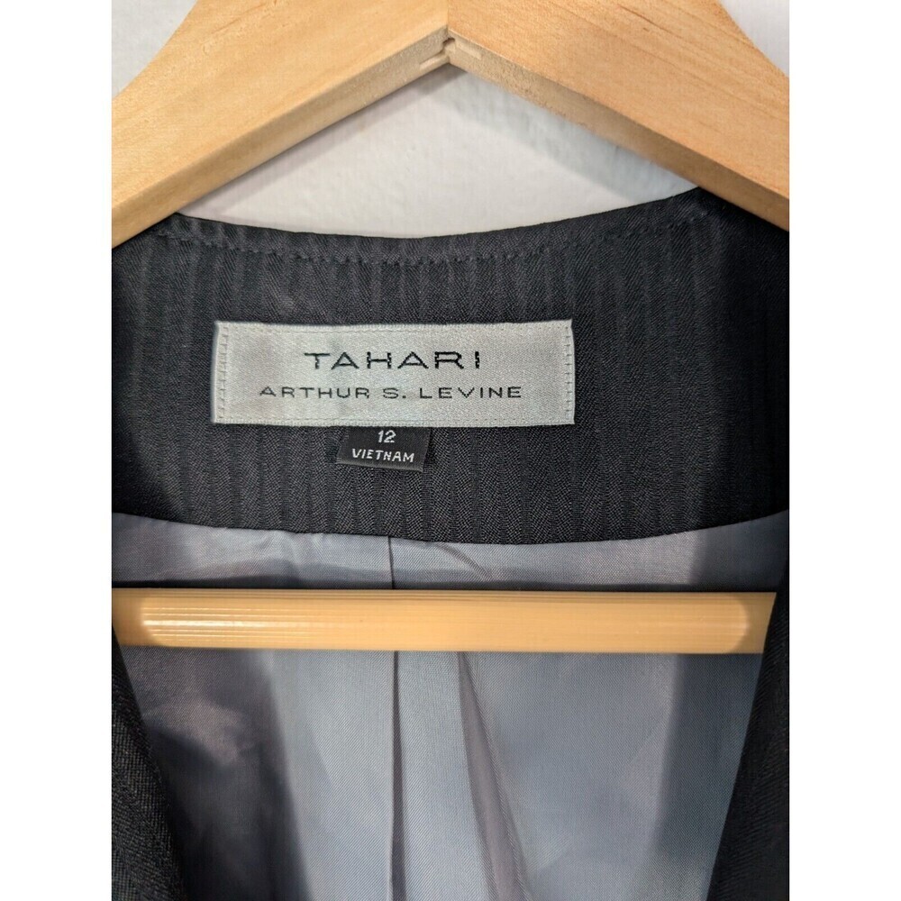 Tahari Arthur S. Levine Women's Size 12‎ Black Lined Dress Blazer Jacket N92 - Picture 3 of 9